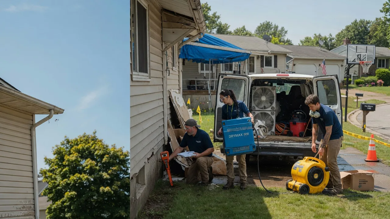 Ceiling Leak Cleanup in Martinsville, OH near me